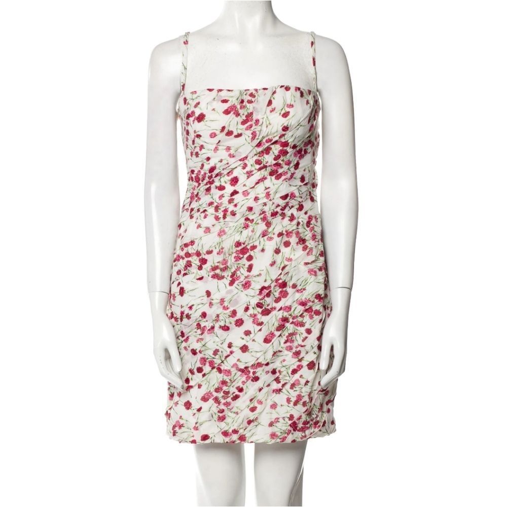 NWOT Dolce & Gabanna floral silk Spaghetti StrapY2k mini dress - Picture 3 of 14